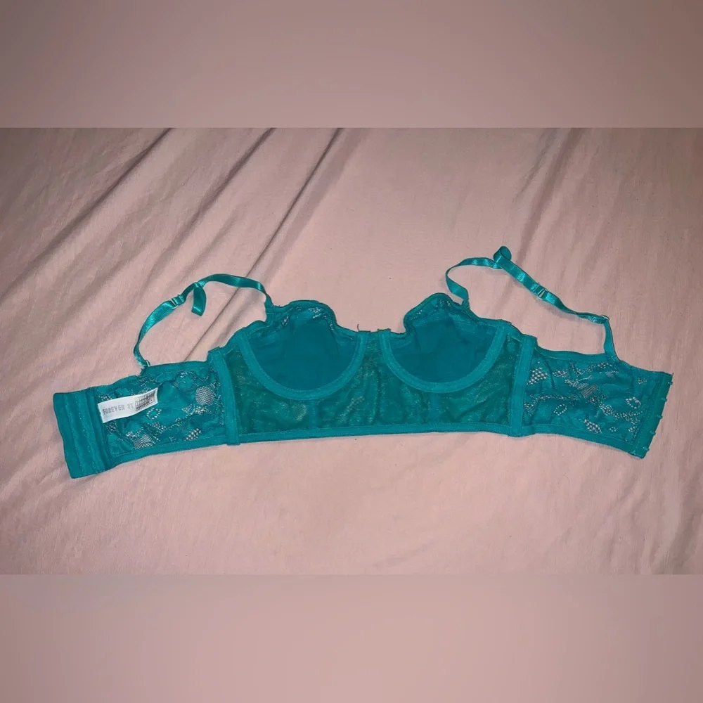 Forever 21 Teal Lace Bralette Size S